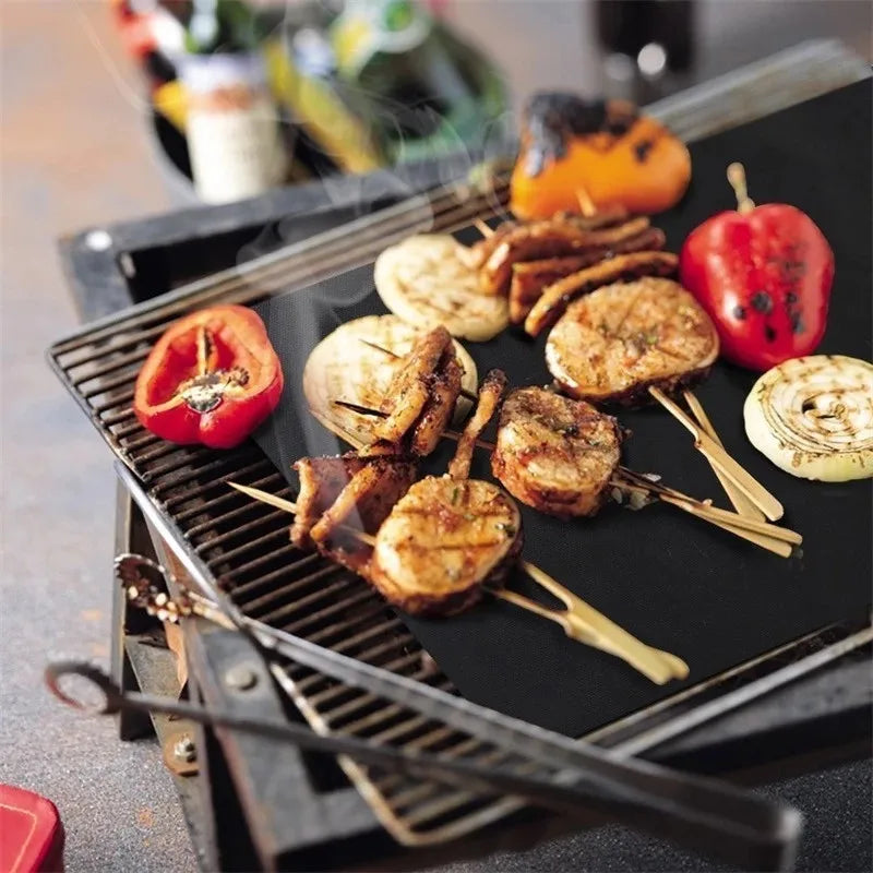 1/5/10pcs Reusable Non stick BBQ Grill Mat PTFE Barbecue Baking Liners roast cooking tool sets kitche