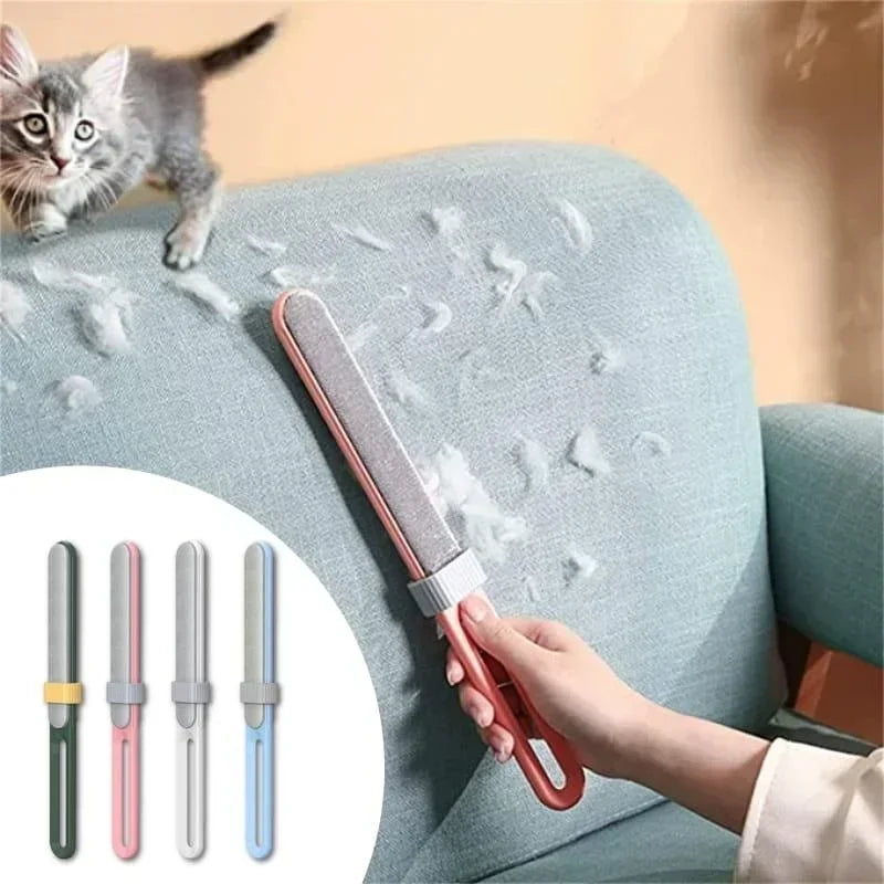 Lint Remover Electrostatic Pet Hair Removal Brush Double-Sided Couch Clothes Cleaning For Furniture Laundry with Self-Clean Loop