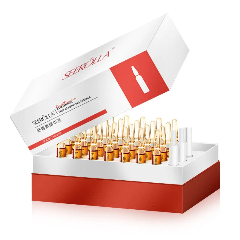 Astaxanthin Anti Wrinkle Facial Ampoules Sets Remove Dark Spots Melanin Brighten Shrink Pores Moisturizing Fade Fine Lines 28pcs