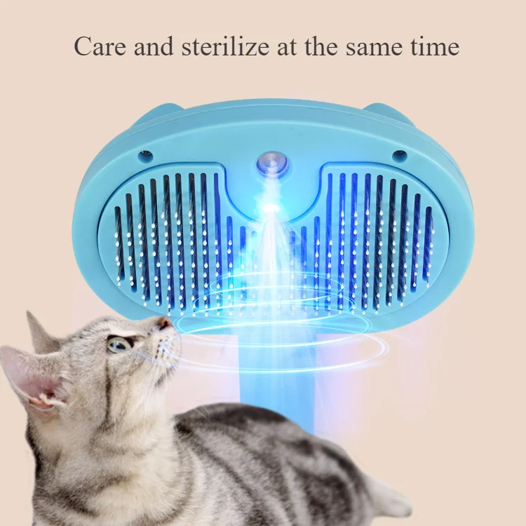 New Pet Spray Cat Comb Dog Hair Removal Comb USB Rechargeable Hair Pulling Knot Comb Pet Grooming Cleaning Tools