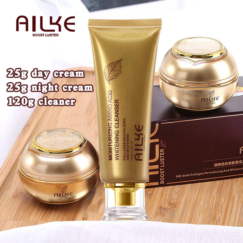 AILKE cosmetics facial skin care sets moisturizing whitening sleeping women beauty wrinkle cream face products female Wholesale