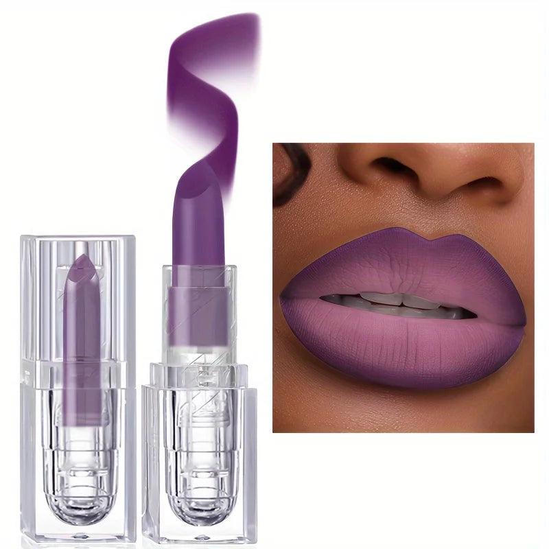 Purple Lip Gloss Moisturizing Matte Glamor Non-stick Cup High Pigmented Lipsticks For Cosplay Party Makeup Cosmetics