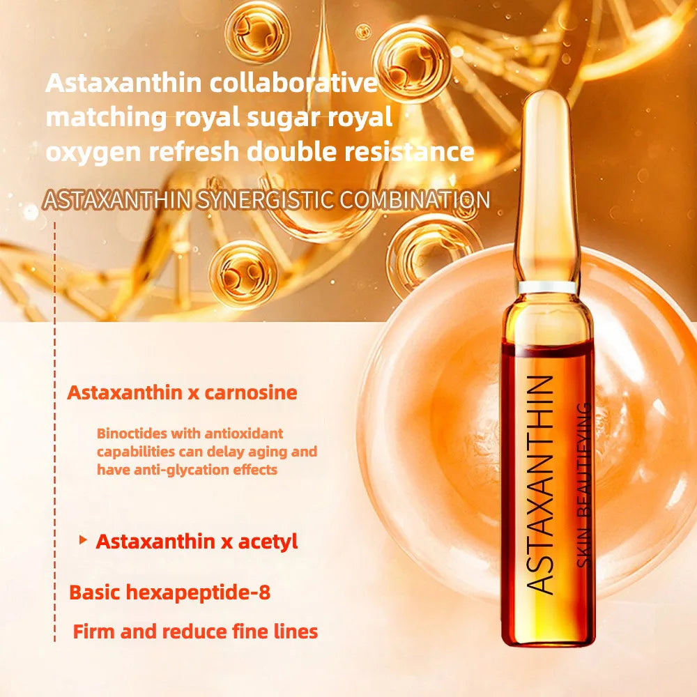 Astaxanthin Anti Wrinkle Facial Ampoules Sets Remove Dark Spots Melanin Brighten Shrink Pores Moisturizing Fade Fine Lines 28pcs